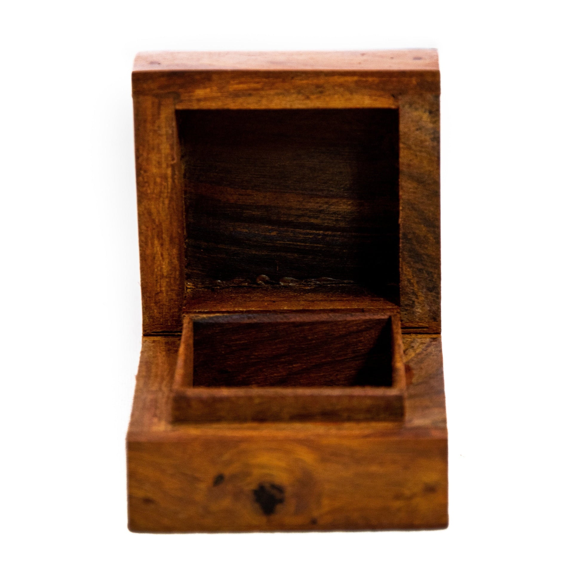Handmade religious carved wooden prayer box with christian cross, greek vintage decorative jewelry keepsake box 8x8x5cm, baptism gift TheHolyArt