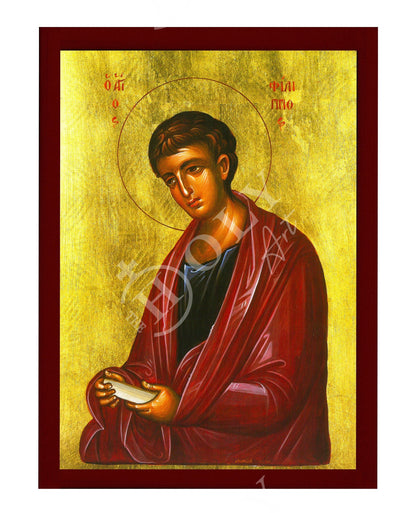 Saint Philip icon The Apostle, Handmade Greek Orthodox icon Apostle Philip, Byzantine art wall hanging on wood plaque, religious decor - TheHolyArt