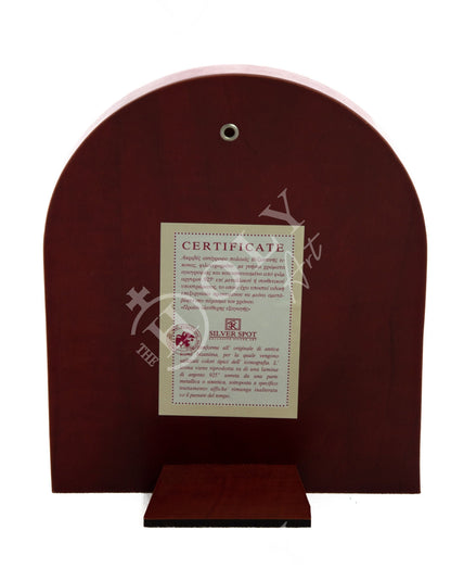 Saint Dionysius of Zakynthos icon, Handmade Silver Greek Orthodox icon of St Dionysios, Byzantine art wall hanging religious wood plaque - TheHolyArt