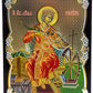 Saint Catherine icon, Handmade Greek Orthodox icon of St Katherine of Sinai, Byzantine art wall hanging icon plaque, religious decor 22x16cm TheHolyArt