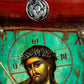 Jesus Christ icon Bridegroom, Handmade Greek Orthodox icon of Nymphios, Byzantine art wall hanging canvas wood plaque 39x26cm, wedding gift TheHolyArt