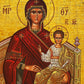 Virgin Mary icon Panagia Enthroned, Greek Christian Orthodox Icon, Mother of God Byzantine art, Theotokos handmade wall hanging wood plaque TheHolyArt