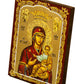 Virgin Mary icon Panagia Soumela, Handmade Greek Orthodox Icon, Mother of God Byzantine art wall hanging, Theotokos religious wood plaque TheHolyArt