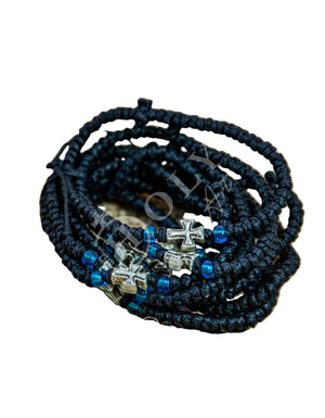 Handmade Prayer Rope, Komboskini bracelet 52 knot w Cross, Greek Orthodox Bracelet Chotki Brojanica blessed from Mount Athos, religious gift - TheHolyArt