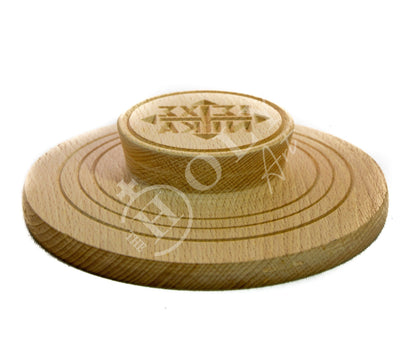 Holy Bread Seal, Christian Prosphora Seal, Carved Handmade Natural Wood Prosphora Stamp, Mt.Athos Holy Communion Bread Seal, religious gift - TheHolyArt