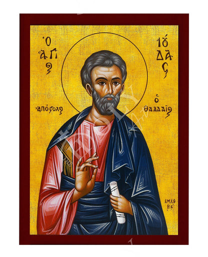 Saint Jude icon the Apostle, Handmade Greek Orthodox icon of St Jude of Thaddeus, Byzantine art wall hanging, religious gift - TheHolyArt
