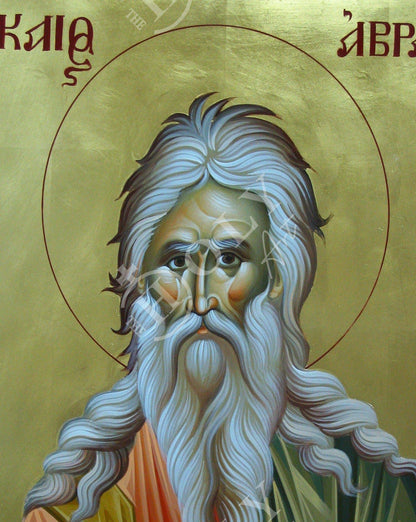 Saint Abraham icon, Handmade Greek Orthodox icon of Forefather St Abraham the Righteous, Byzantine art wall hanging, religious gift - TheHolyArt