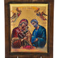 The Holy Family icon, Handmade Greek Orthodox icon, Byzantine art wall hanging canvas icon w/ gold leaf on wood plaque, wedding gift - TheHolyArt