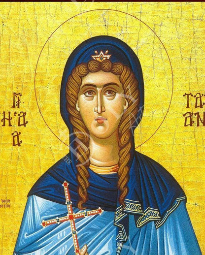 Saint Tatiana icon, Handmade Greek Orthodox icon St Tatiana of Rome, Byzantine art wall hanging on wood plaque icon, religious decor - TheHolyArt