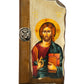 Jesus Christ icon, Handmade Greek Orthodox icon, Byzantine art wall hanging of our Lord on wood plaque, religious decor 29x14cm, home decor TheHolyArt