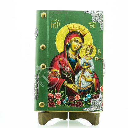 Virgin Mary icon Panagia, Handmade Greek Orthodox Icon of Theotokos, Mother of God Byzantine art wall hanging wood plaque, decor 38x25cm - TheHolyArt