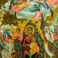 Virgin Mary icon Burning Bush Panagia, Handmade Greek Orthodox icon Theotokos, Mother of God Byzantine wall hanging canvas gold leaf 51x28cm TheHolyArt