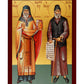 St Paisios of Mount Athos & St Porphyrios icon, Handmade Greek Orthodox icon, Byzantine art wall hanging wood plaque, religious  decor TheHolyArt