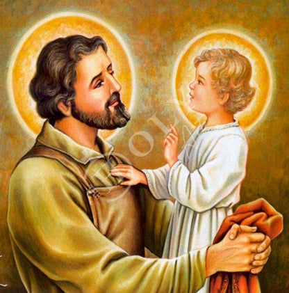 Saint Joseph icon, Handmade Greek Orthodox icon of St Joseph the Betrothed, Religious wood plaque - TheHolyArt