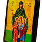 Saint Sophia icon, Orthodox icon St Sofia the Martyr, Greek Handmade Byzantine art wall hanging of Hagia Sophia wood plaque, religious decor TheHolyArt