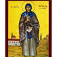 Saint Aglaea icon, Handmade Greek Orthodox icon St Aglaia of Rome, Byzantine art wall hanging on wood plaque icon, religious decor TheHolyArt