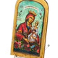 Virgin Mary icon Panagia Rose Amaranth, Handmade Greek Orthodox Icon Byzantine wood plaque TheHolyArt