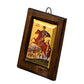 Saint Demetrius icon, Greek Orthodox icon of St Demetrios, Handmade Byzantine wall hanging art on canvas w/ gold leaf wood plaque TheHolyArt