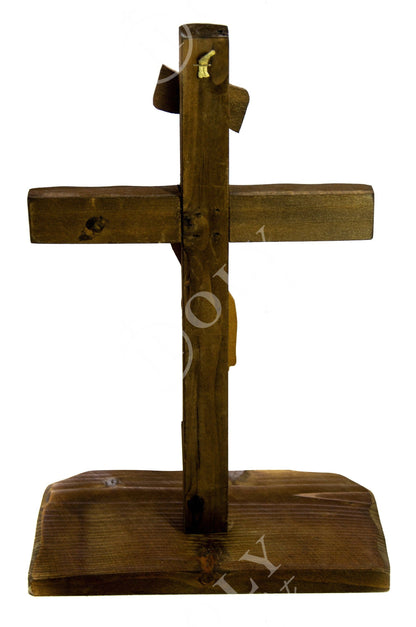 Crucifix Orthodox Iconostasis, Jesus Christ Blessing Cross, Byzantine art wall hanging, Greek Handmade wooden Cross, religious decor - TheHolyArt
