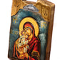 Virgin Mary icon Panagia, Handmade Greek Orthodox icon of Theotokos, Byzantine art wall hanging wood plaque icon 30x20cm, religious decor TheHolyArt