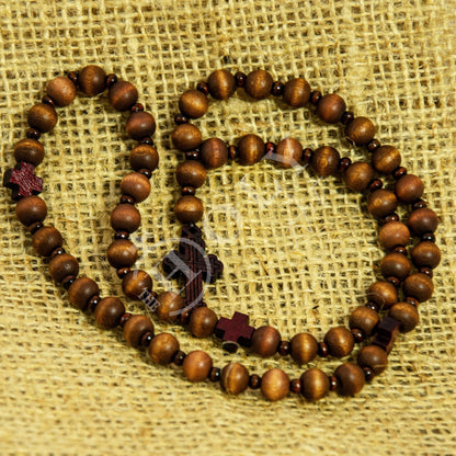 Traditional Catholic Rosary Bracelet with Blessed Rosary wooden and acrylic beads, Christian Prayer Rope with Blessing Cross, Catholic Gift - TheHolyArt