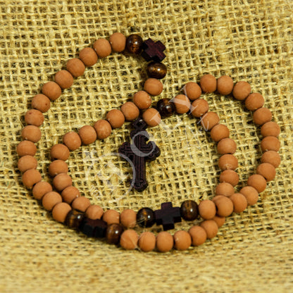Traditional Catholic Rosary Bracelet with Blessed Rosary wooden and acrylic beads, Christian Prayer Rope with Blessing Cross, Catholic Gift - TheHolyArt