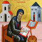 Saint Symeon The Theologian icon, Handmade Greek Orthodox icon St Simeon, Byzantine art wall hanging on wood plaque icon, religious decor TheHolyArt