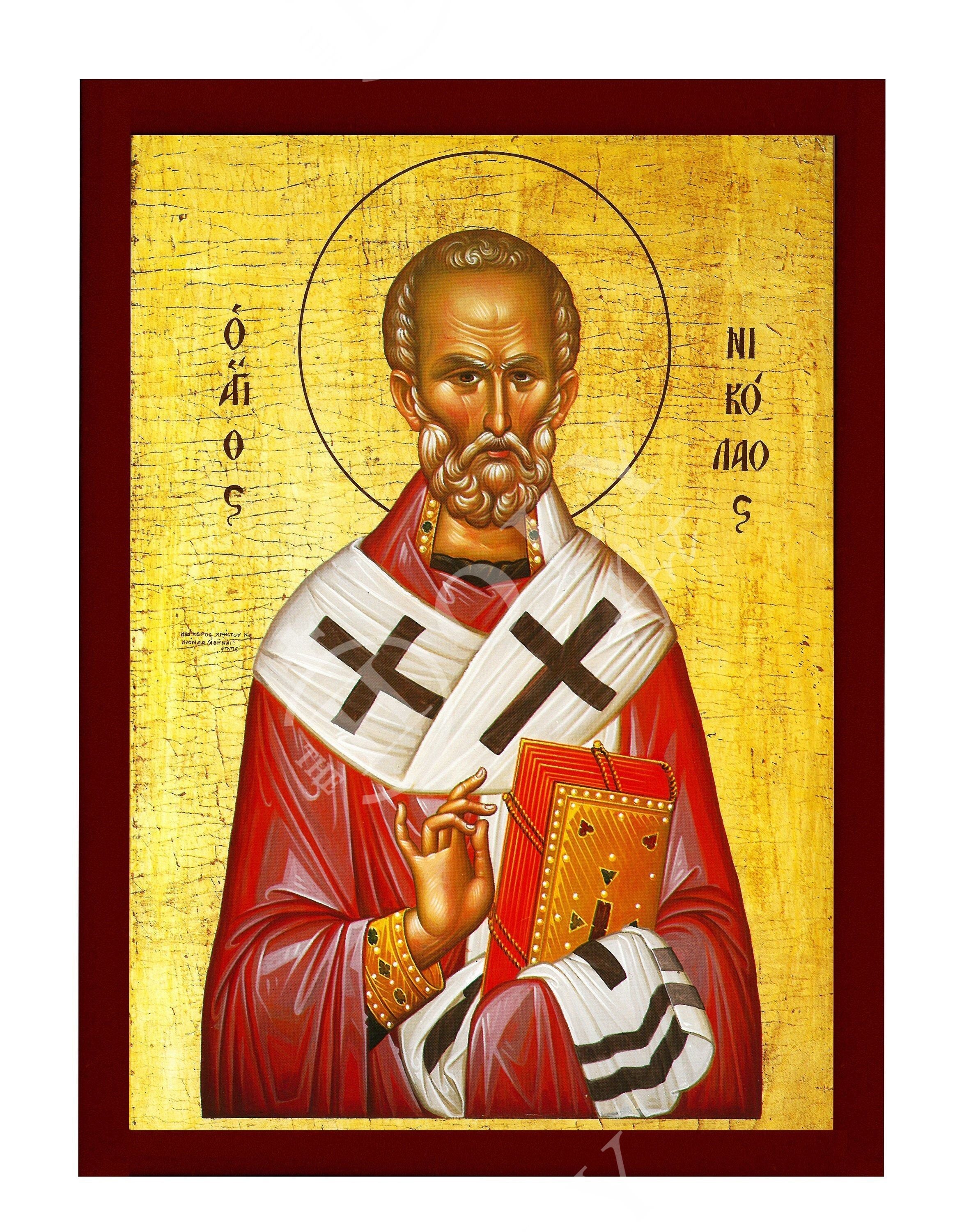 Icoana ortodoxa, Sfantul offers Nicolae, orthodox icon, Saint Nicholas, icoana pe lemn, wooden icon, handmade