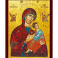 Virgin Mary icon Panagia, Handmade Greek Orthodox Icon Queen of Angels, Mother of God Byzantine art, Theotokos wall hanging wood plaque TheHolyArt