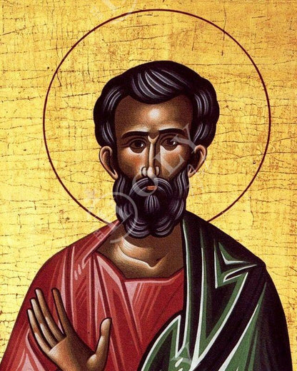 Saint Timothy icon, Handmade Greek Orthodox icon of St Timothy the Apostle, Byzantine art wall hanging icon wood plaque, religious decor - TheHolyArt