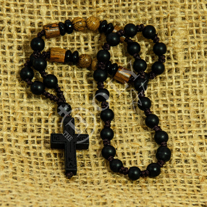 Traditional Catholic Rosary Bracelet with Blessed Rosary wooden and acrylic beads, Christian Prayer Rope with Blessing Cross, Catholic Gift - TheHolyArt