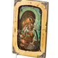 Virgin Mary icon, Handmade Greek Orthodox icon of Theotokos, Mother of God Byzantine art wall hanging canvas icon canvas w gold leaf 30x19cm TheHolyArt