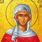 Saint Euthalia icon, Handmade Greek Orthodox icon of St Euthalia, Byzantine art wall hanging icon on wood plaque, religious decor TheHolyArt