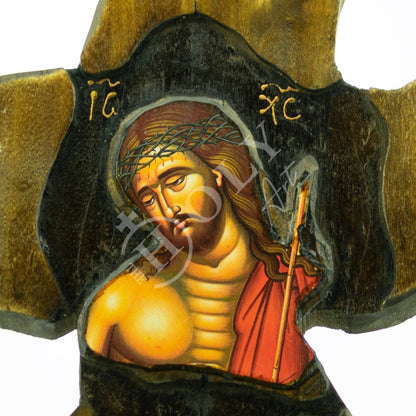 Jesus Christ icon Bridegroom , Handmade Greek Orthodox icon of Nymphios, Byzantine art wall hanging Blessing Cross, religious gift 30x21cm - TheHolyArt