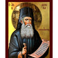 Saint Daniel icon, Handmade Greek Orthodox icon St Daniel Katounakiotis, Byzantine art wall hanging on wood plaque, religious decor TheHolyArt