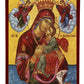 Virgin Mary icon Panagia of Sea Thalassini, Handmade Greek Orthodox Icon, Mother of God Byzantine art, Theotokos wall hanging wood plaque TheHolyArt
