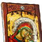 Virgin Mary icon Panagia, Handmade Greek Orthodox icon of Theotokos, Mother of God Byzantine art wall hanging canvas icon gold leaf 51x28cm TheHolyArt