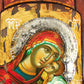 Virgin Mary icon Panagia, Handmade Greek Orthodox icon of Theotokos, Mother of God Byzantine art wall hanging canvas icon gold leaf 51x28cm TheHolyArt