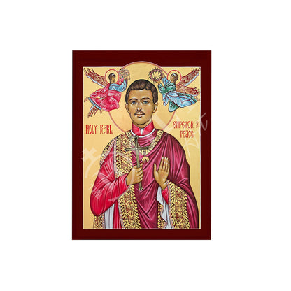 Saint Charles icon of Austria, Handmade Christian icon of St Karl Emperor of Peace, Religious art wall hanging on wood plaque - TheHolyArt