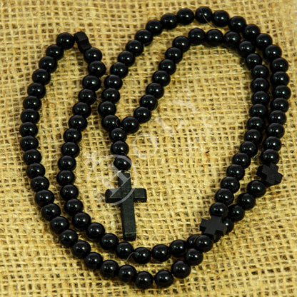 Traditional Catholic Rosary Bracelet with Blessed Rosary wooden and acrylic beads, Christian Prayer Rope with Blessing Cross, Catholic Gift - TheHolyArt