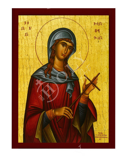 Saint Marina icon, Handmade Greek Orthodox icon of St Marina of Antioch the Martyr, Byzantine art wall hanging, religious gift - TheHolyArt
