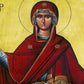Virgin Mary icon Panagia Athonitissa, Handmade Greek Orthodox Icon of Theotokos Protector of Mt Athos Byzantine art wall hanging plaque TheHolyArt