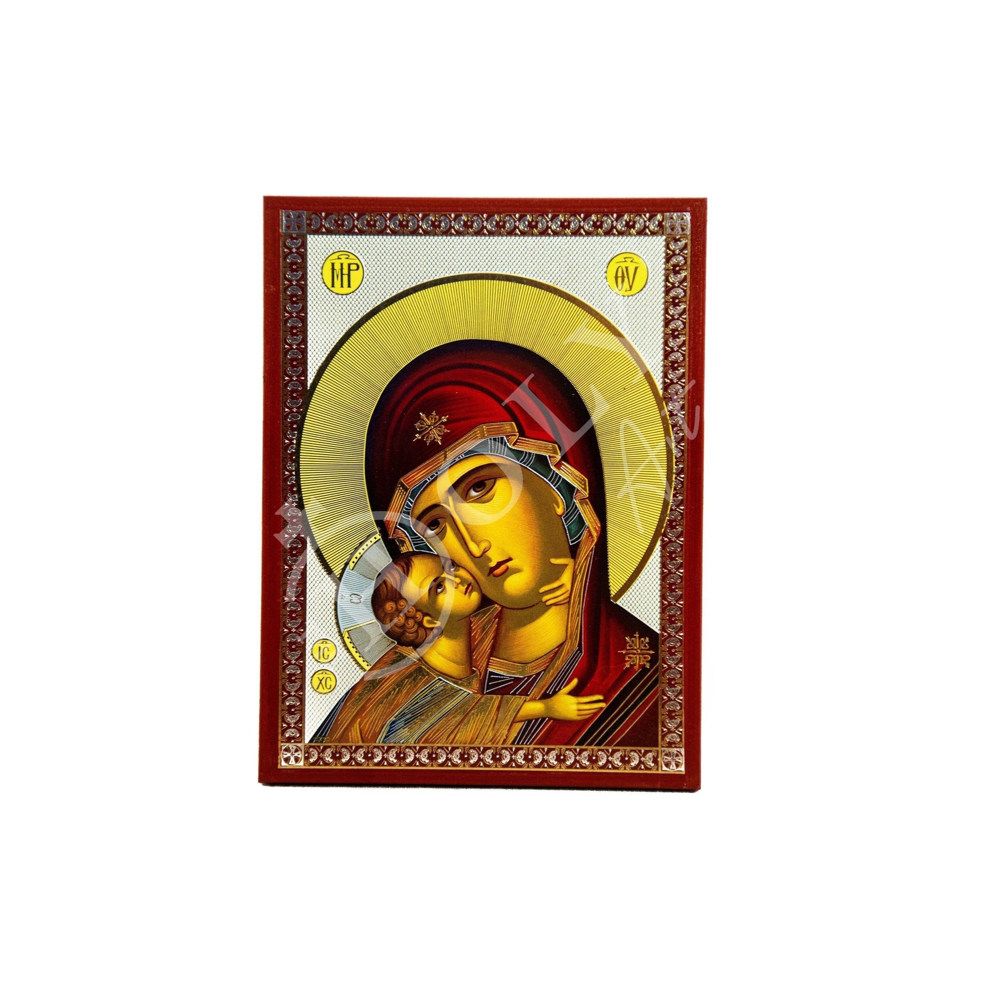 Virgin Mary icon Panagia Glykophilousa, Handmade Greek Orthodox Icon, Mother of God Byzantine art, Theotokos wall hanging wood plaque TheHolyArt