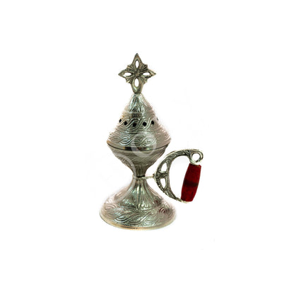 Christian Brass Resin Incense Burner, Greek Orthodox Thurible Incense holder, Metal Byzantine Home Censer Perfume burner, religious decor - TheHolyArt