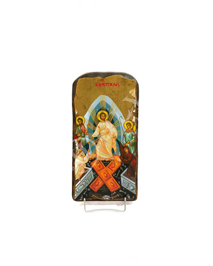 Resurrection Jesus Christ icon, Greek Christian Orthodox Icon of Anastasi, Byzantine icon of our Lord rising from the dead, religious gift - TheHolyArt