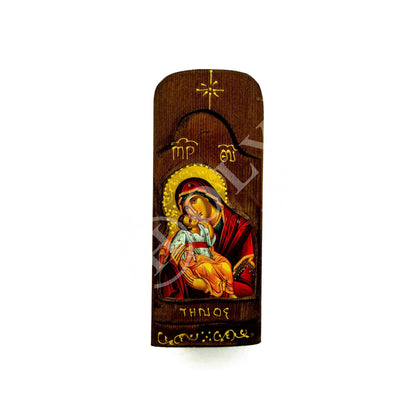 Virgin Mary icon Panagia, Handmade Greek Orthodox Icon, Mother of God Byzantine art, Theotokos wall hanging wood plaque, religious decor - TheHolyArt