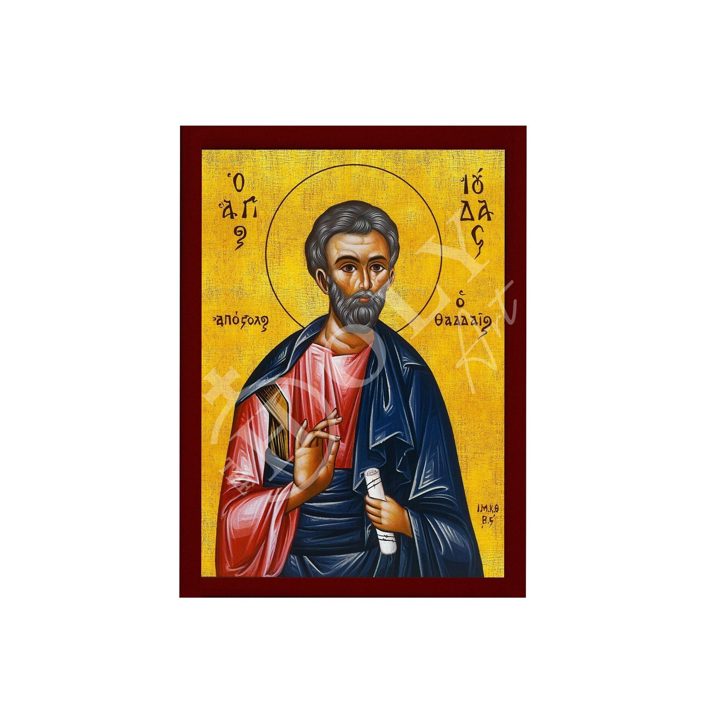 Saint Jude icon the Apostle, Handmade Greek Orthodox icon of St Jude of Thaddeus, Byzantine art wall hanging, religious gift TheHolyArt