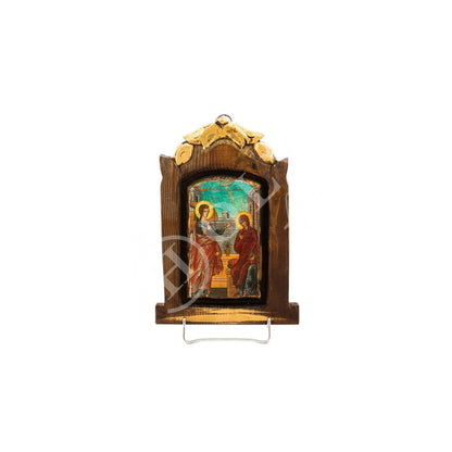 The Annunciation Virgin Mary icon, Handmade Greek Orthodox icon of Theotokos, Mother of God Byzantine art wall hanging canvas wood icon - TheHolyArt