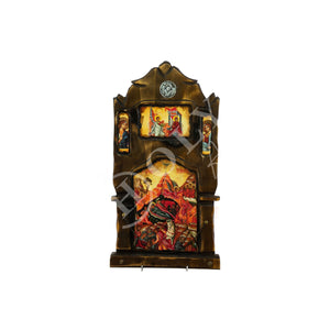 Nativity Jesus Christ icon, Birth of Jesus Handmade Greek Orthodox icon, Byzantine art wall hanging wood plaque, wedding gift 58x28cm - TheHolyArt