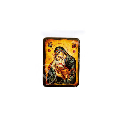 Virgin Mary icon Panagia Glykophilousa, Handmade Greek Orthodox Icon, Mother of God Byzantine art, Theotokos wall hanging wood plaque - TheHolyArt